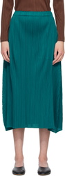 PLEATS PLEASE ISSEY MIYAKE Blue Monthly Colors October Maxi Skirt
