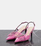 Gucci Seraphine patent leather slingback pumps