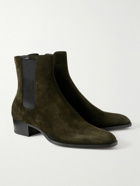 SAINT LAURENT - Wyatt Suede Chelsea Boots - Brown