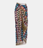 Valentino Polka-dot cotton and silk beach cover-up