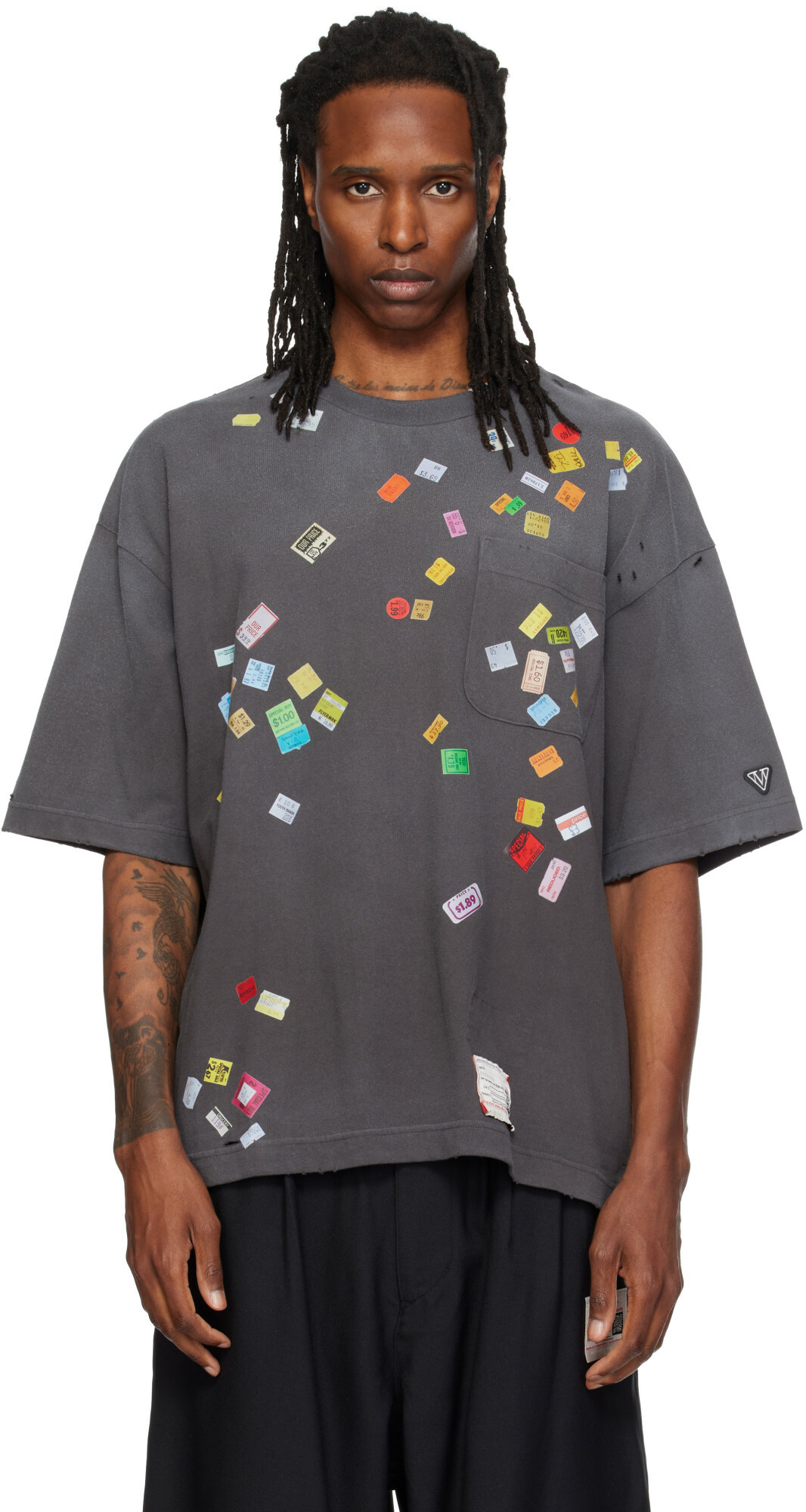 Miharayasuhiro Black 'Lo-Fi Vision' T-Shirt Maison MIHARA YASUHIRO