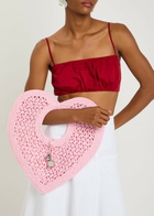 Jacquemus Le Spiaggia Coeur Heart Raffia Tote bag - Pink - One Size