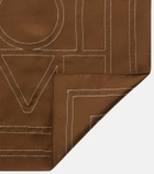Toteme Embroidered monogram silk scarf