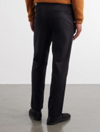 Mr P. - Tapered Cotton-Blend Jersey Drawstring Sweatpants - Black
