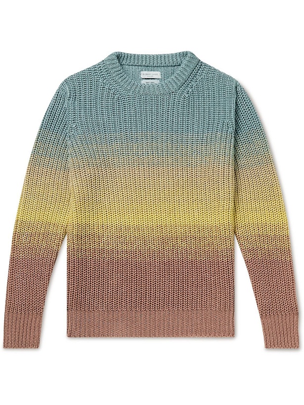 Photo: Richard James - Ombré Ribbed Linen Sweater - Yellow