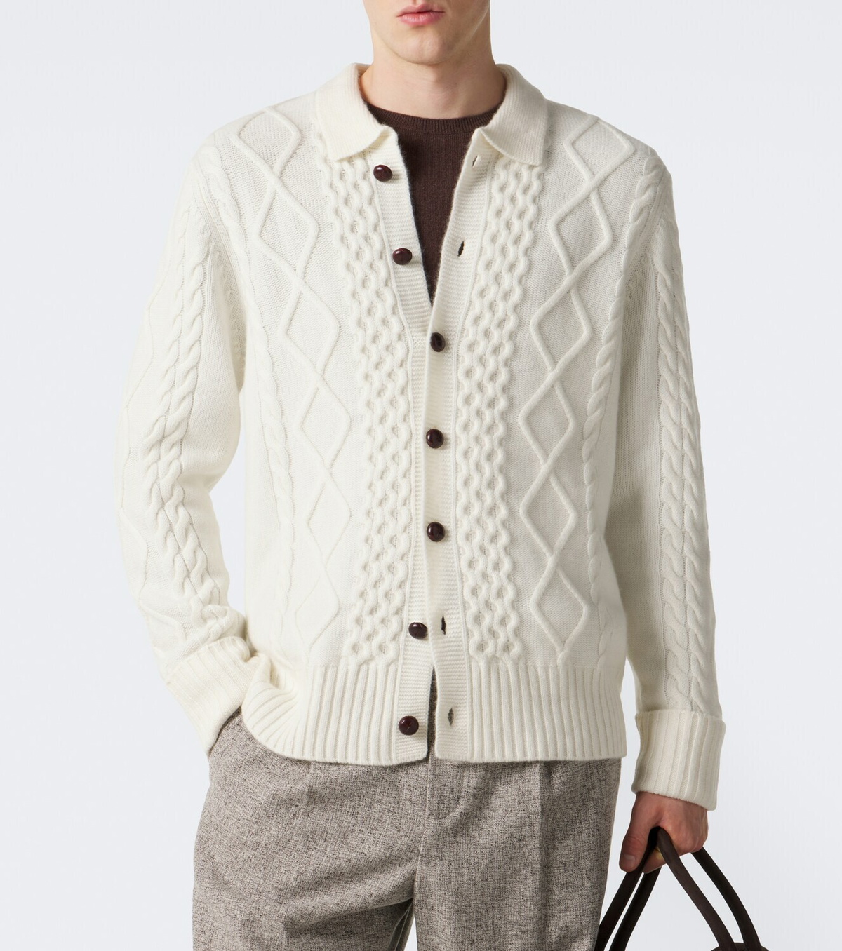 Arch4 Mr Columbia cable-knit cashmere cardigan