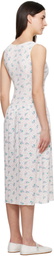 Ashley Williams White Pointelle Midi Dress