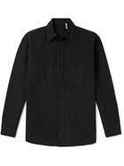 Kaptain Sunshine - Work Button-Down Collar Cotton and Linen-Blend Gabardine Shirt - Black