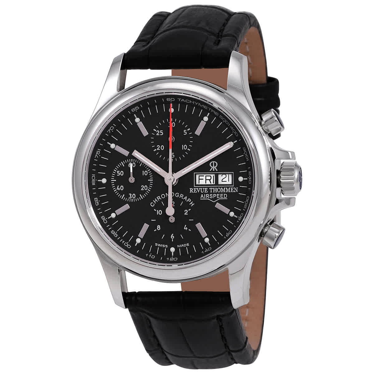 Revue Thommen Airspeed Chronograph Automatic Black Dial Mens Watch 17081.6534
