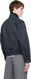 COOR Navy Washed Deck Hook Lip Bomber Jacket