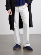 TOM FORD - Leather-Trimmed Suede Sneakers - Blue