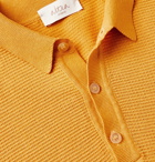 Altea - Textured Linen and Cotton-Blend Polo Shirt - Yellow