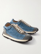 Visvim - Walpi Fringed Suede Sneakers - Blue