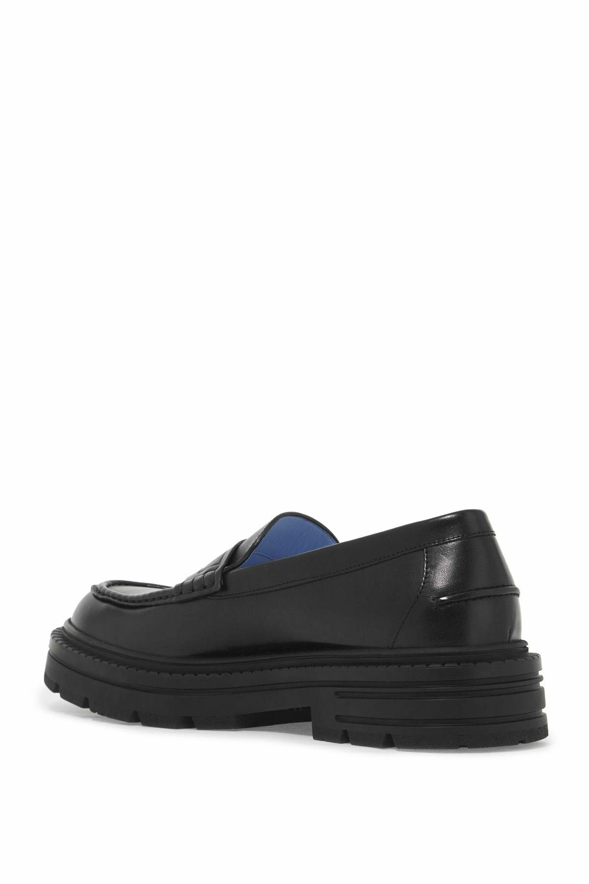 Versace Black Leather Slip-On Loafers main image 1