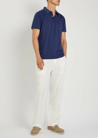 Sunspel Cotton-jersey Polo Shirt Dark Blue