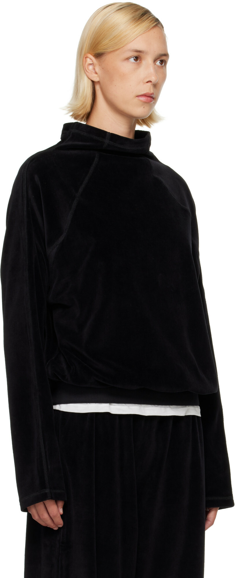 Baserange SSENSE Exclusive Black Fold Turtleneck