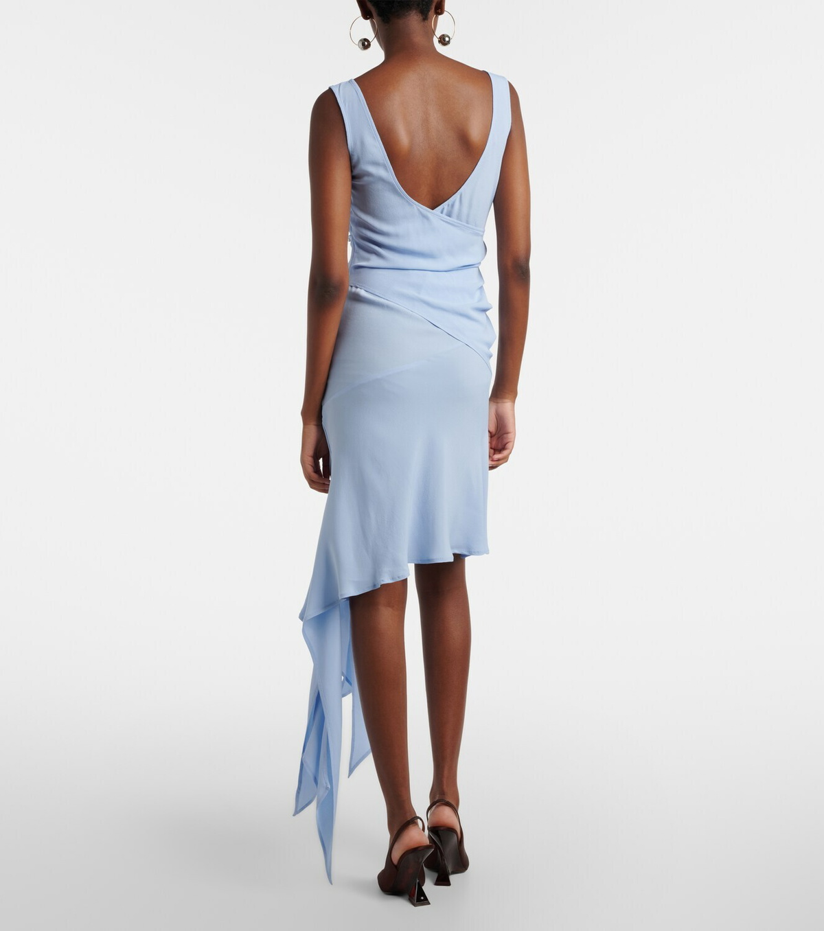The Attico Draped crêpe minidress
