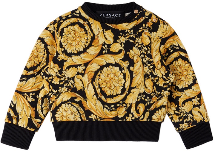 Photo: Versace Baby Black & Gold Barocco Sweatshirt