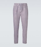 Fedeli Striped linen straight pants