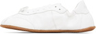 ABRA White Ballerina Leather Sneakers