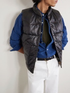 RRL - Reversible Quilted Leather Gilet - Black