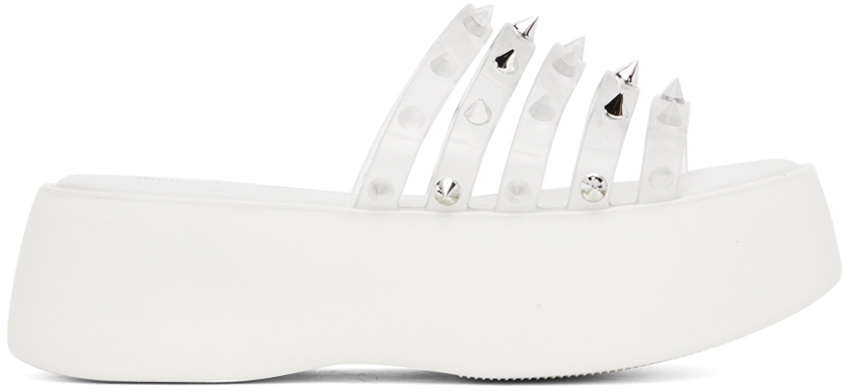 Jean Paul Gaultier White Melissa Edition 'The Becky Punk Love' Slides