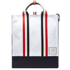 Thom Browne Canvas & Pebble Grain Leather Lined Tote