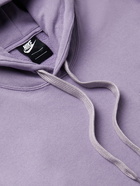 NIKE - Logo-Embroidered Loopback Cotton-Jersey Hoodie - Purple