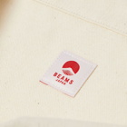 BEAMS JAPAN Tote in White/Red
