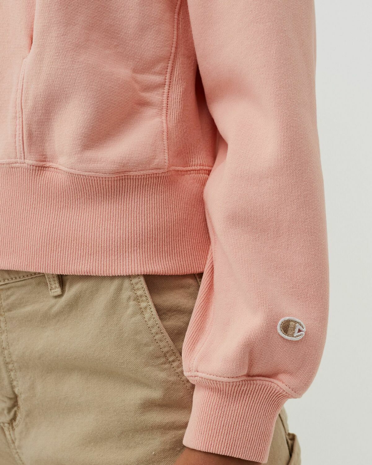 Champion pink gingham discount sweatshirt