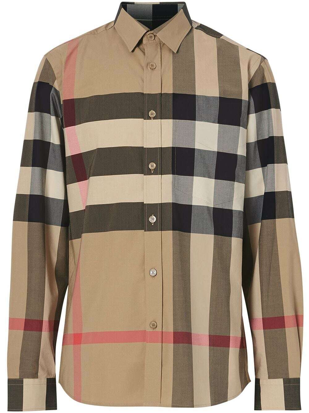 BURBERRY - Check Motif Cotton Shirt Burberry