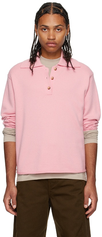 Photo: Guest in Residence SSENSE Exclusive Pink Everyday Polo