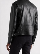 ALEXANDER MCQUEEN - Full-Grain Leather Biker Jacket - Black
