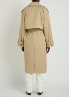 Anine Bing Rickie Double-breasted Stretch-cotton Trench Coat Beige