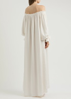 Sleeper Zephir Off-the-shoulder Maxi Dress White