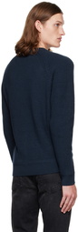 TOM FORD Navy Ribbed Sweater