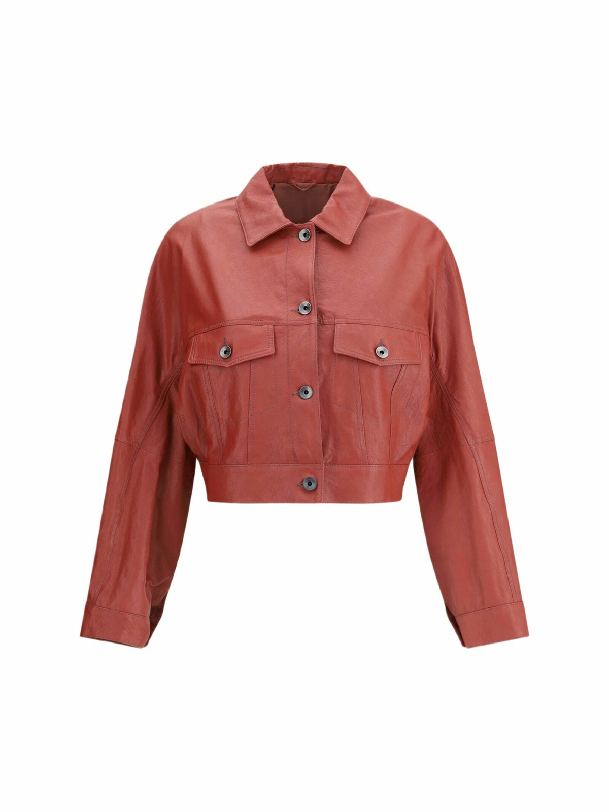 Brunello Cucinelli - Oversized leather jacket Brunello Cucinelli