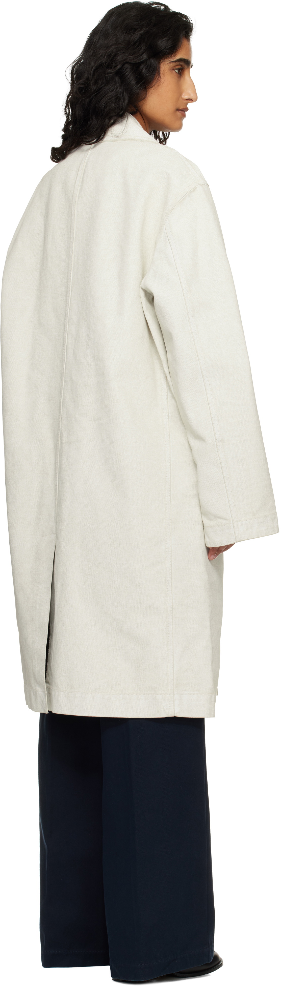 A.P.C. Off-White Coated Canvas Coat