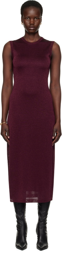 Photo: Ferragamo Burgundy Lurex Maxi Dress
