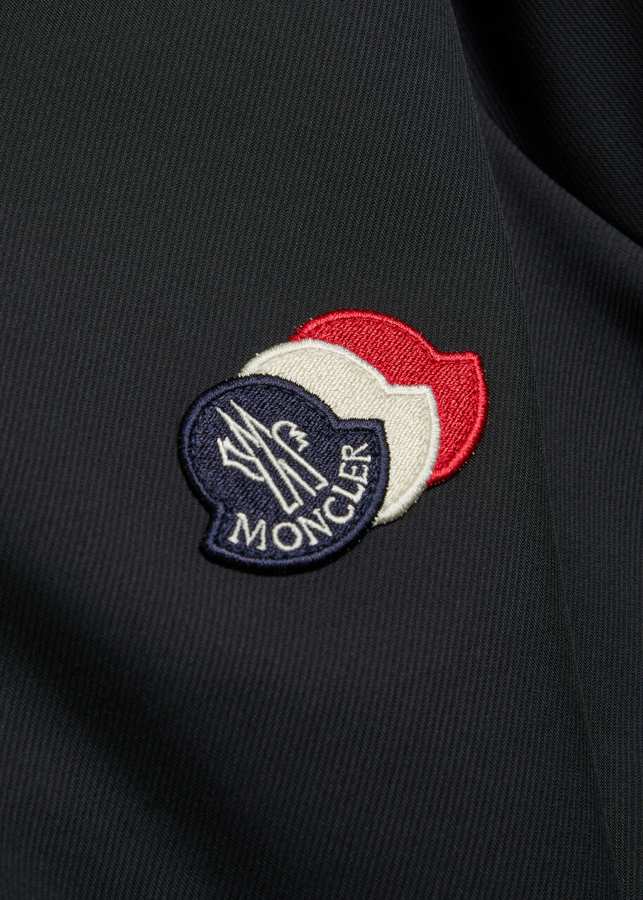 Moncler Logo-appliquéd Jersey Jacket Dark Blue