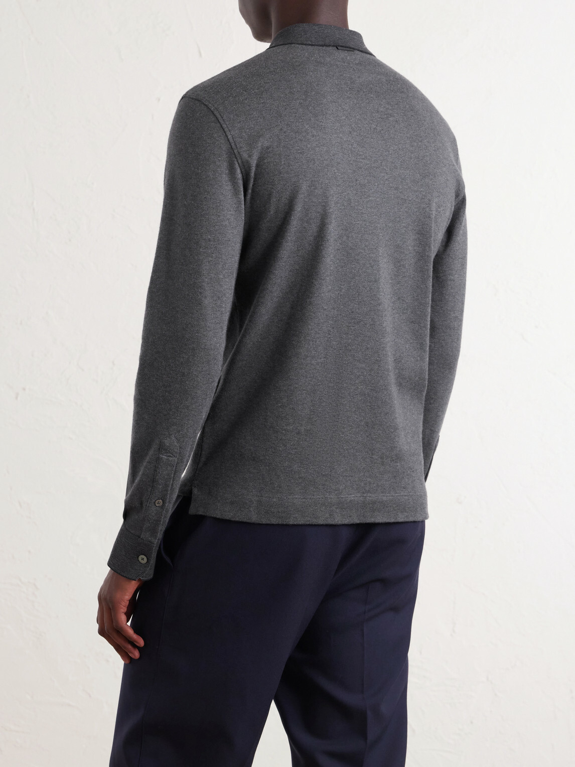 Zegna - Cotton Polo Shirt - Gray