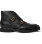 TOM FORD - Kensington Pebble-Grain Leather Monk-Strap Boots - Black