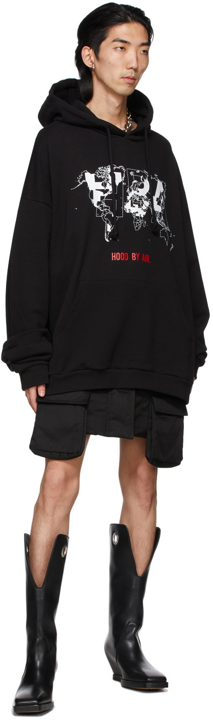 Hood by Air Black Graphic 'International' Hoodie