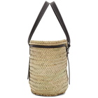 Loewe Beige and Black Basket Tote