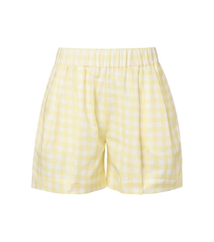 Photo: Asceno Gingham linen and cotton shorts