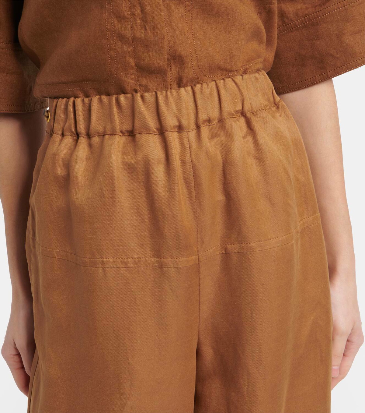 【Max Mara】Onore リネン＆シルクツイル ワイドレッグパンツ Max Mara】Onore リネン＆シルクツイル ワイドレッグパンツ (Max