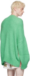 JW Anderson Pink & Green Colorblock Sweater