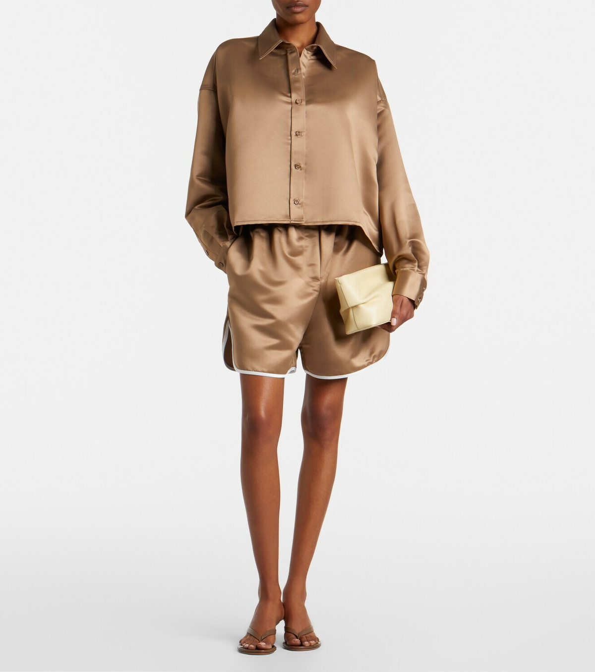 The Frankie Shop Adia satin shorts