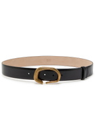 Khaite Santa Fe Leather Belt Black