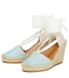 Missoni - Zig-zag metallic wedge espadrilles